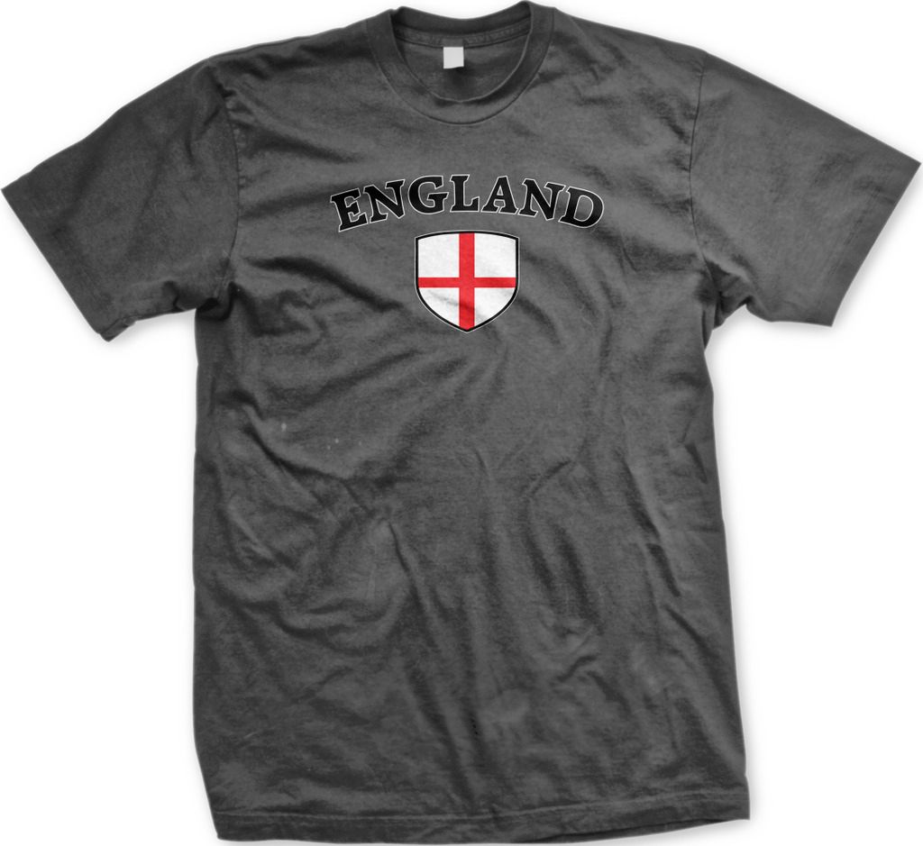 England Flag Crest English National Soccer Football Pride Mens Tshirt